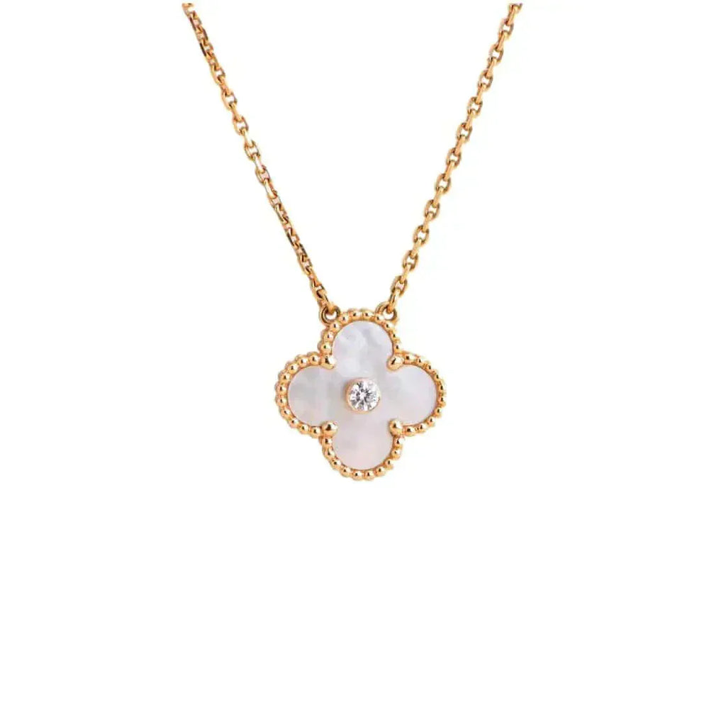 ??Loco?¡¥CLOVER 15MM DIAMOND WHITE FRITILLARIA NECKLACE