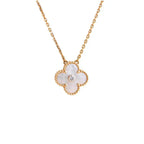 ??Loco?¡¥CLOVER 15MM DIAMOND WHITE FRITILLARIA NECKLACE