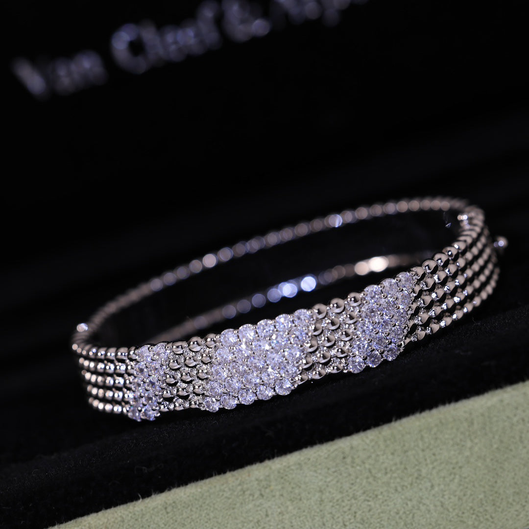 [moco jewelrys JURI]  FIVE-ROW DIAMOND BRACELET
