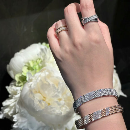 [moco jewelrys JURI]  FIVE-ROW DIAMOND BRACELET