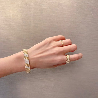 [moco jewelrys JURI]  FIVE-ROW DIAMOND BRACELET