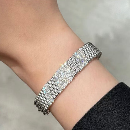 [moco jewelrys JURI]  FIVE-ROW DIAMOND BRACELET