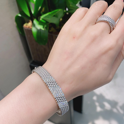 [moco jewelrys JURI]  FIVE-ROW DIAMOND BRACELET