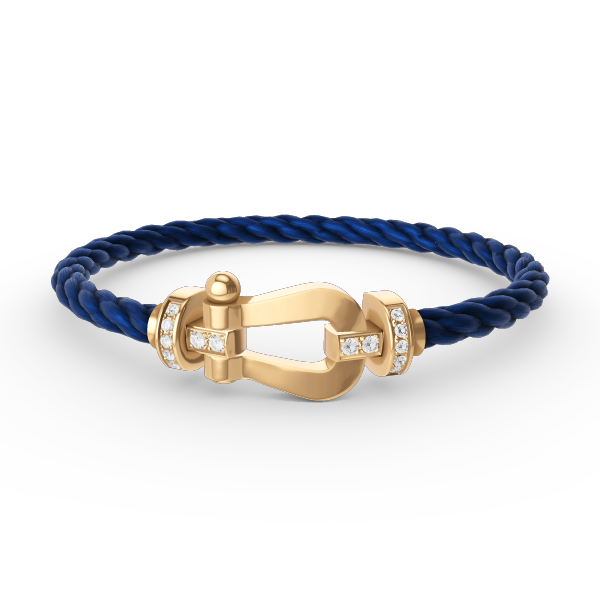 ??Loco?¡¥FORCE LARGE HORSESHOE HALF DIAMOND BRACELET GOLD
