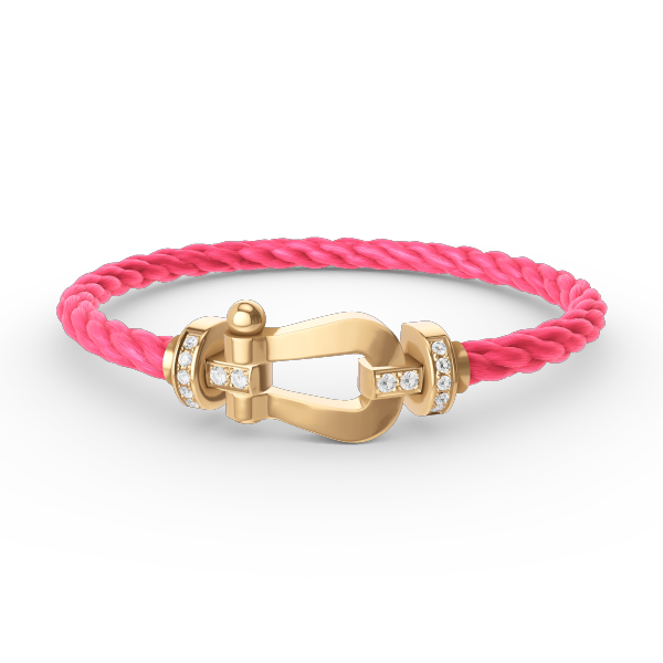 ??Loco?¡¥FORCE LARGE HORSESHOE HALF DIAMOND BRACELET GOLD