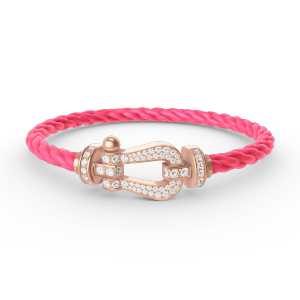 ??Loco?¡¥FORCE LARGE HORSESHOE FULL DIAMOND BRACELET ROSE GOLD
