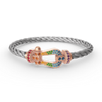 ??Loco?¡¥FORCE LARGE HORSESHOE  COLORED DIAMOND BRACELET ROSE GOLD