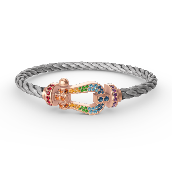 ??Loco?¡¥FORCE LARGE HORSESHOE  COLORED DIAMOND BRACELET ROSE GOLD