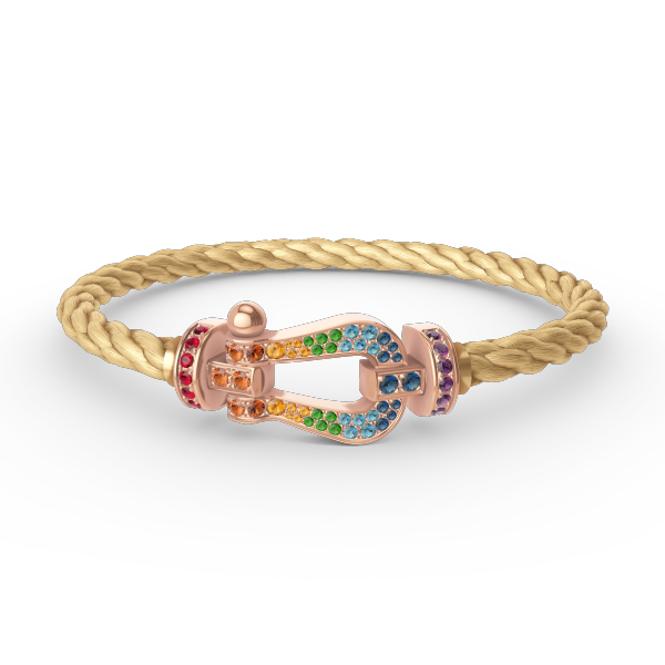 ??Loco?¡¥FORCE LARGE HORSESHOE  COLORED DIAMOND BRACELET ROSE GOLD