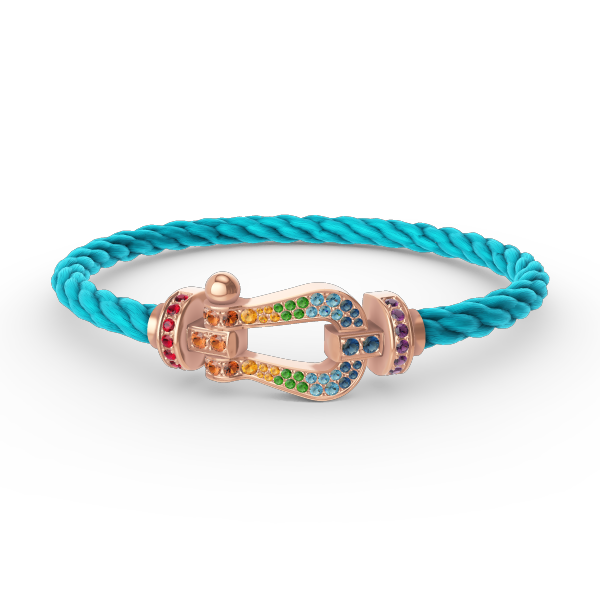 ??Loco?¡¥FORCE LARGE HORSESHOE  COLORED DIAMOND BRACELET ROSE GOLD