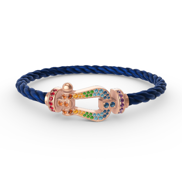 ??Loco?¡¥FORCE LARGE HORSESHOE  COLORED DIAMOND BRACELET ROSE GOLD