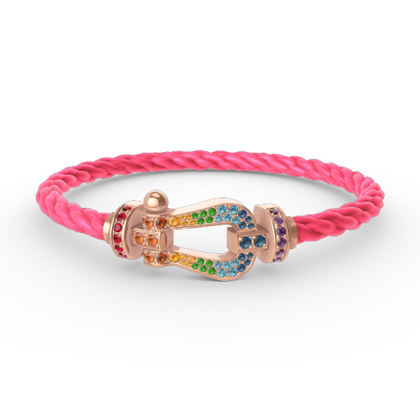 ??Loco?¡¥FORCE LARGE HORSESHOE  COLORED DIAMOND BRACELET ROSE GOLD