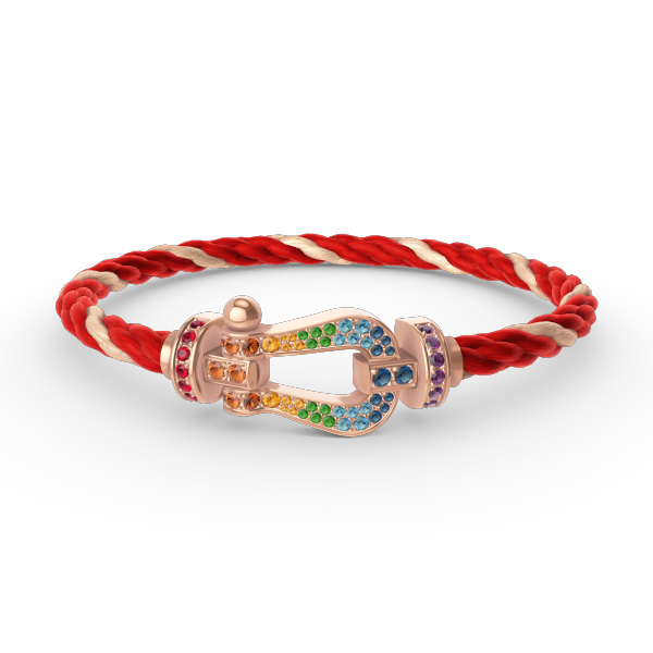 ??Loco?¡¥FORCE LARGE HORSESHOE  COLORED DIAMOND BRACELET ROSE GOLD