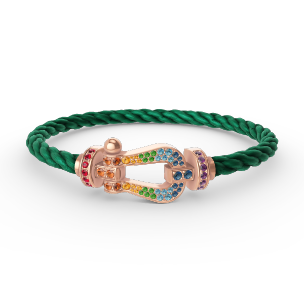 ??Loco?¡¥FORCE LARGE HORSESHOE  COLORED DIAMOND BRACELET ROSE GOLD