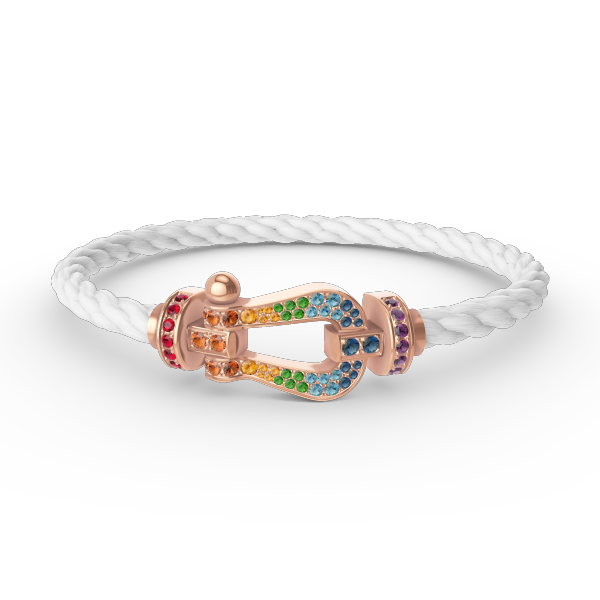 ??Loco?¡¥FORCE LARGE HORSESHOE  COLORED DIAMOND BRACELET ROSE GOLD
