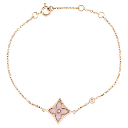 [moco jewellerys]スター1ダイヤモンドピンクゴールドブレスレット