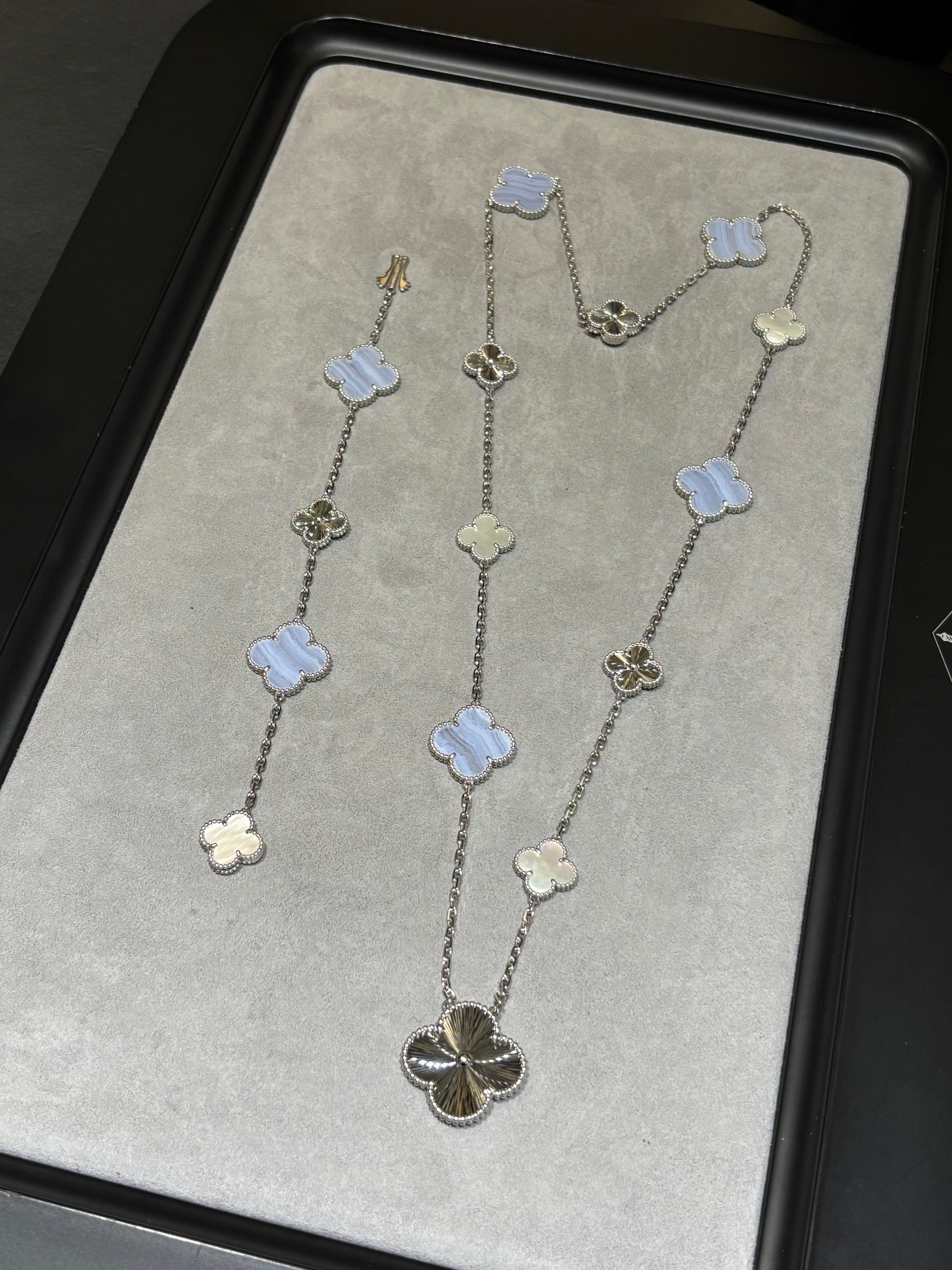 [??Loco?¡¥] 25 NEW CLOVER 15 MOTIFS PURPLE CHALCEDONY