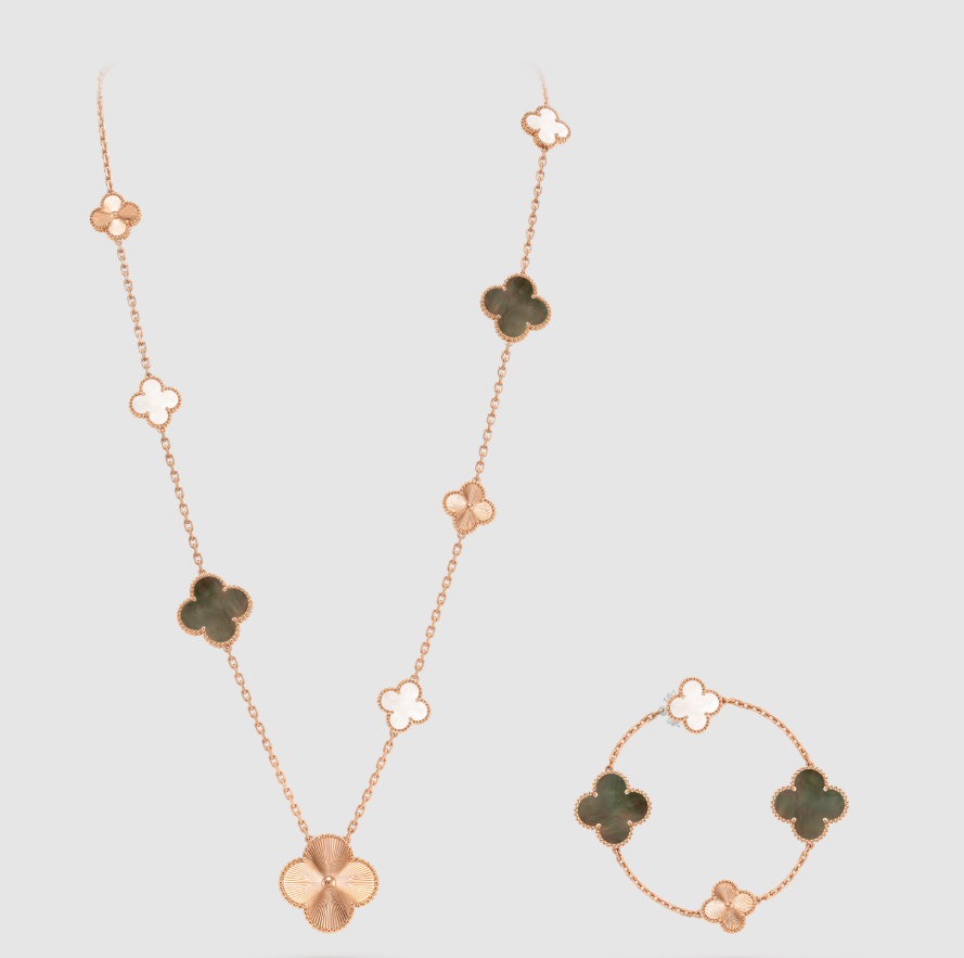 [??Loco?¡¥] 25 NEW CLOVER 15 MOTIFS GRAY MOTHER-OF-PEARL