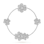 ??Loco?¡¥FRIVOLE SILVER 5 FLOWERS BRACELET
