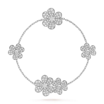 [moco jewellerys]フリヴォル シルバー 5フラワー ブレスレット