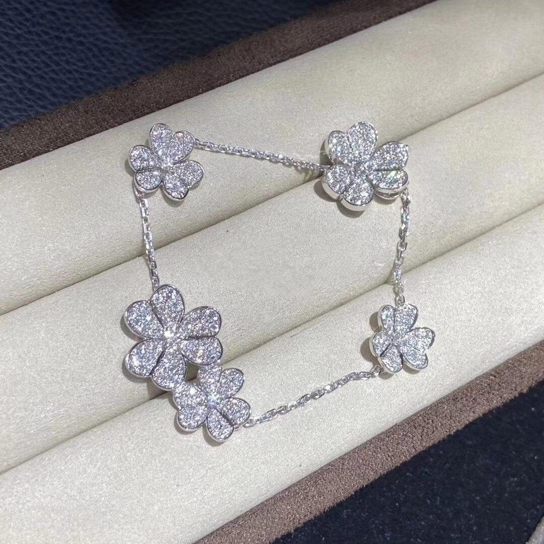 [moco jewellerys]フリヴォル シルバー 5フラワー ブレスレット