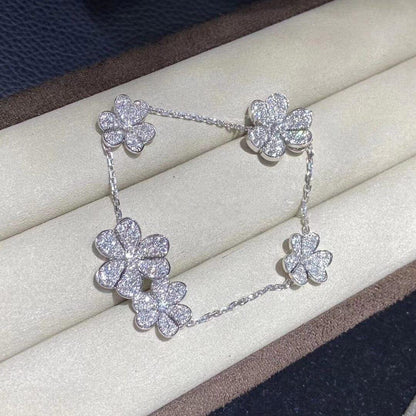 [moco jewellerys]フリヴォル シルバー 5フラワー ブレスレット