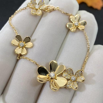 [moco jewelrys]FRIVOLE GOLD 5 FLOWERS BRACELET