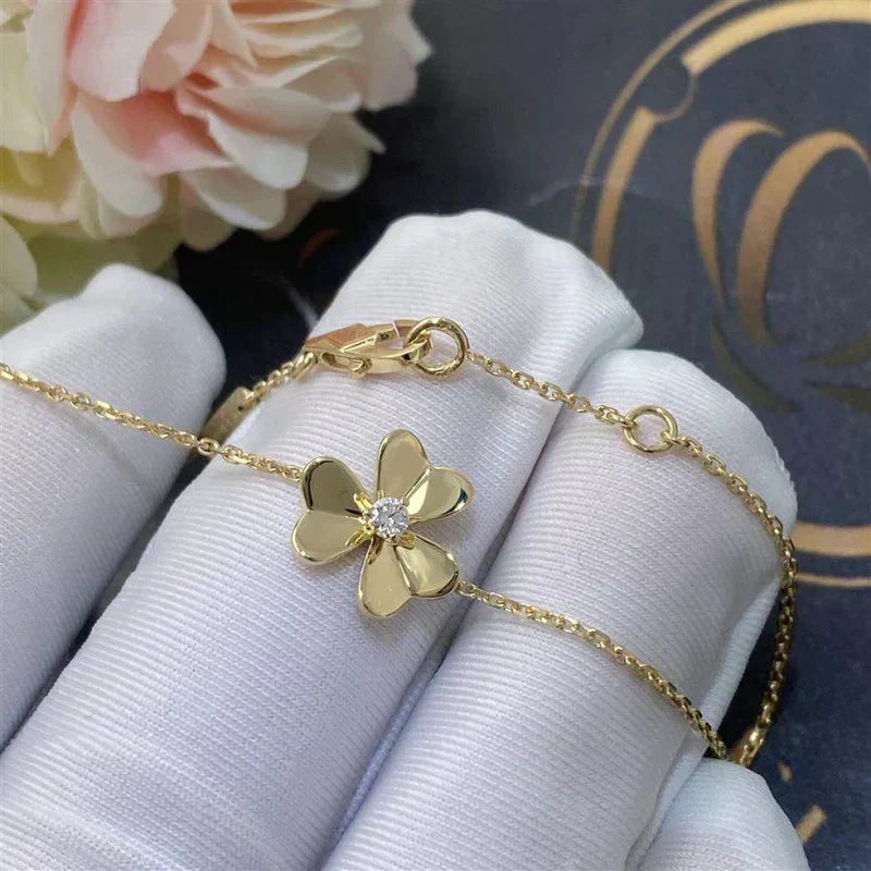 ??Loco?¡¥FRIVOLE GOLD FLOWER PINK MALACHITE BRACELET