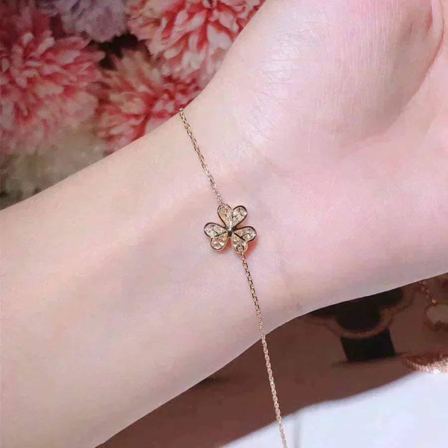 [moco jewellerys]フリヴォル ゴールド フラワー ダイヤモンド ブレスレット