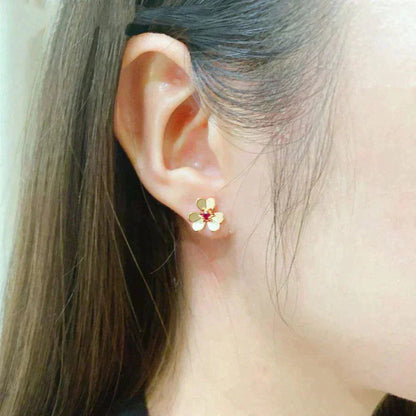 [moco jewelrys] FRIVOLE BLUMEN-OHRRINGE IN ROSA