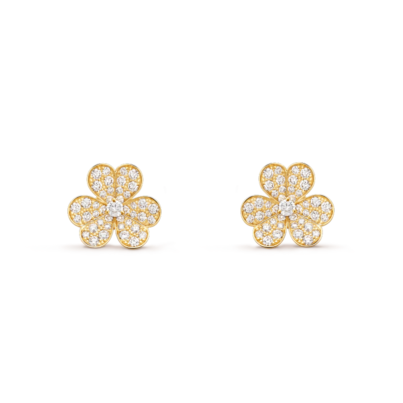 ??Loco?¡¥FRIVOLE GOLD FLOWER DIAMOND EARRINGS