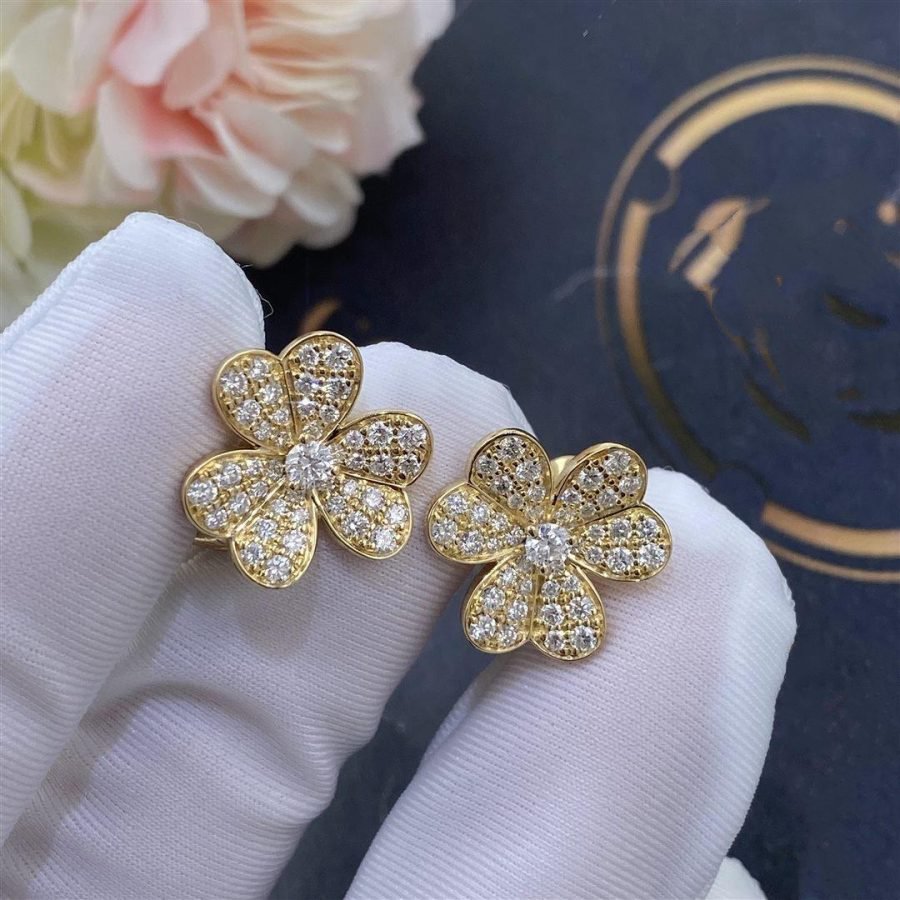 ??Loco?¡¥FRIVOLE GOLD FLOWER DIAMOND EARRINGS