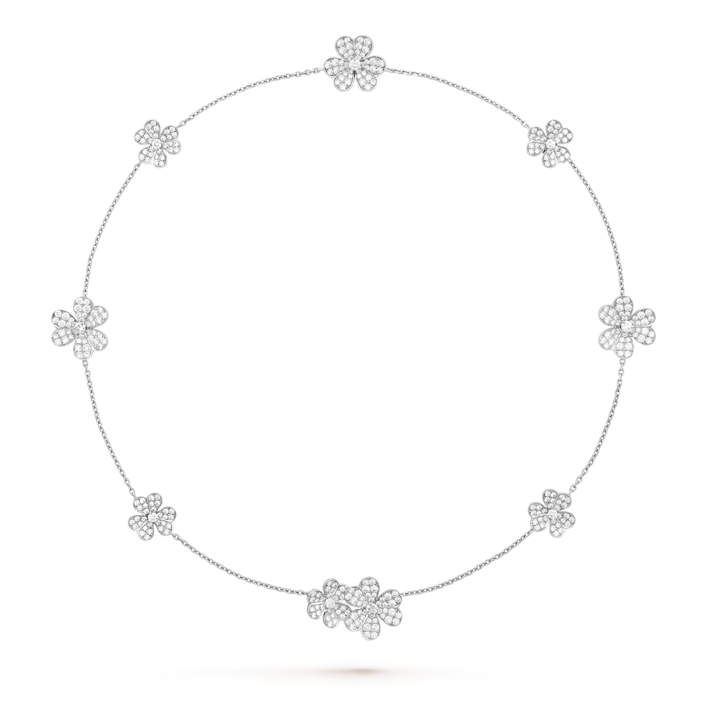 ??Loco?¡¥FRIVOLE SILVER 9 FLOWERS NECKLACE
