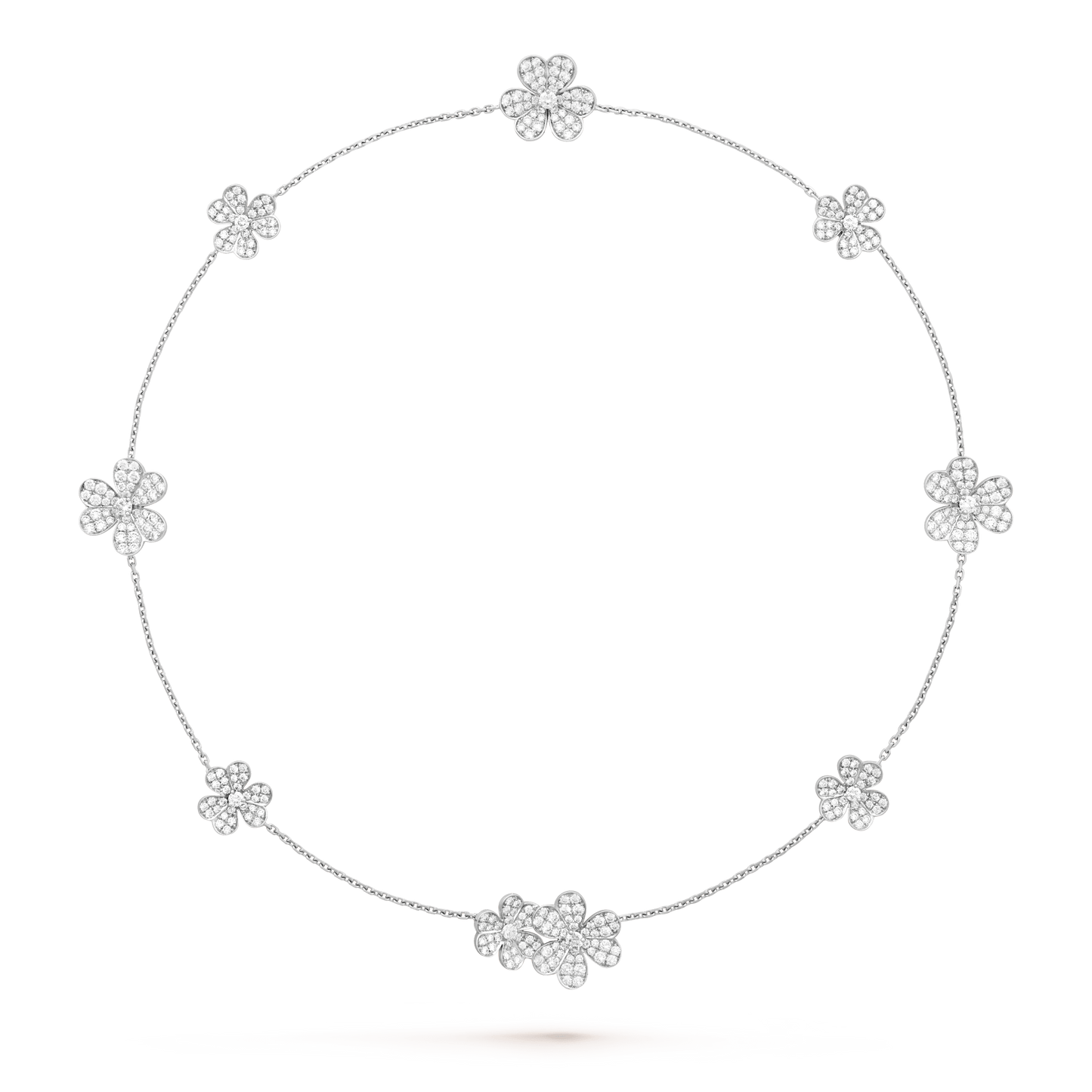 [moco jewelrys]FRIVOLE SILVER 9 FLOWERS NECKLACE