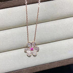 ??Loco?¡¥FRIVOLE ROSE GOLD FLOWER DIAMOND NECKLACE