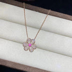 ??Loco?¡¥FRIVOLE ROSE GOLD FLOWER DIAMOND NECKLACE