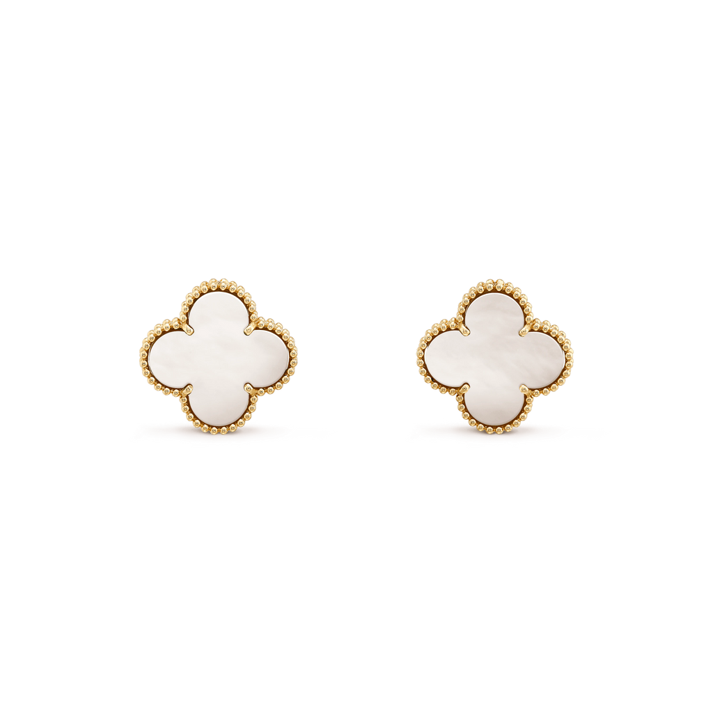 ??Loco?¡¥CLOVER MINI GOLD EARRINGS