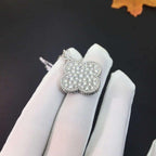 ??Loco?¡¥CLOVER 25MM SILVER FULL DIAMOND BIG CLOVER NECKLACE