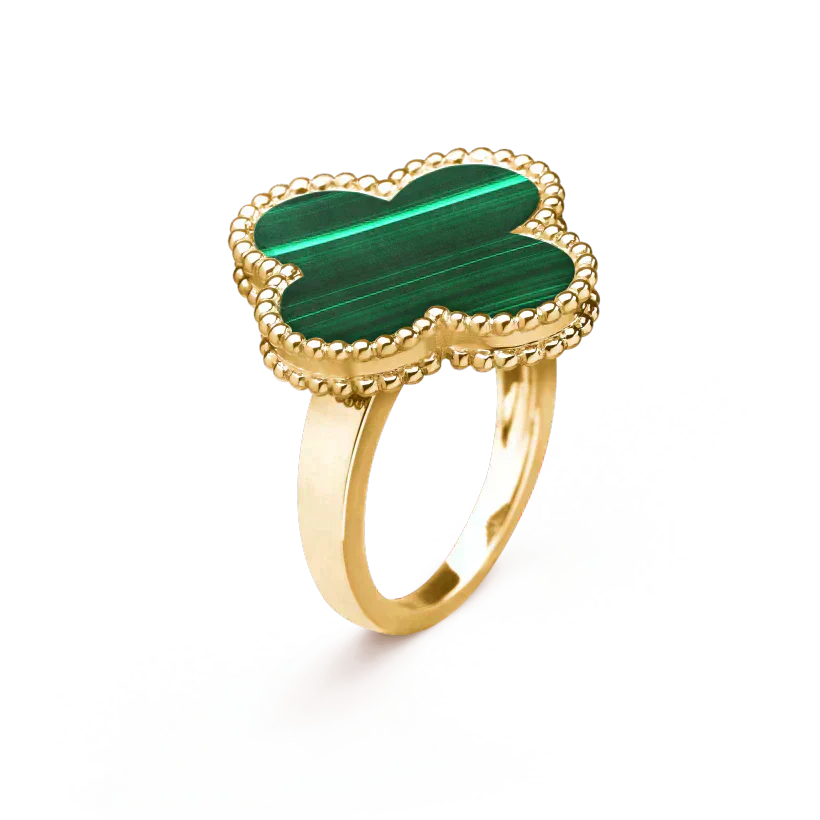 [moco jewelrys]CLOVER MALACHITE RING