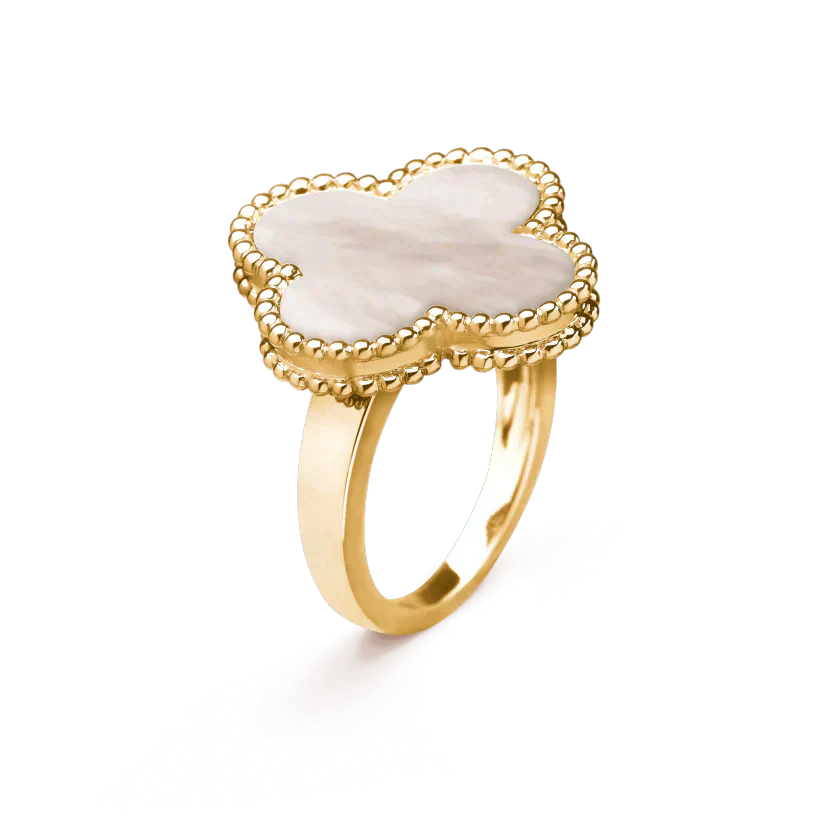 ??Loco?¡¥CLOVER WHITE MOP RING