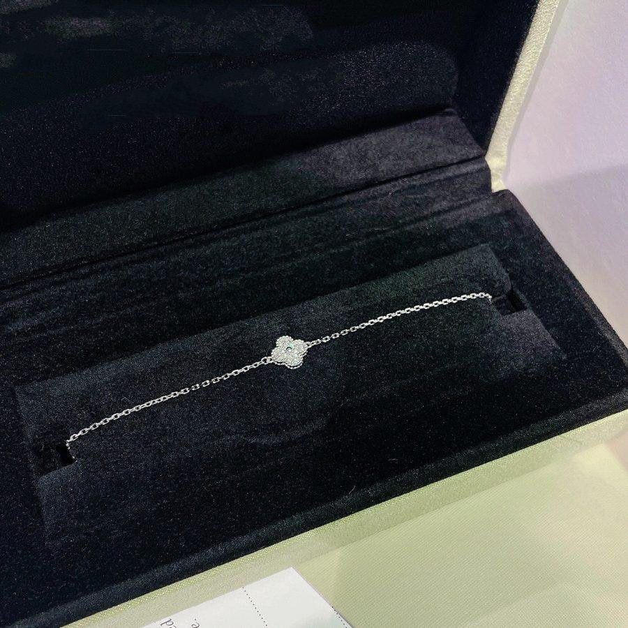 ??Loco?¡¥CLOVER  SINGLE FLOWER BRACELET SILVER