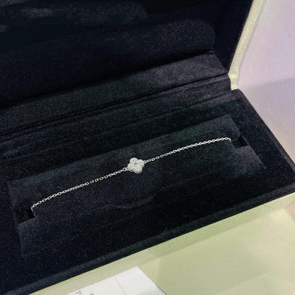 [moco jewellerys]クローバーシングルフラワーブレスレット シルバー