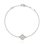 ??Loco?¡¥CLOVER  SINGLE FLOWER BRACELET SILVER