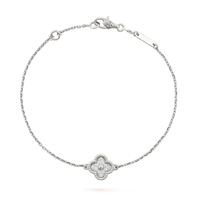 [moco jewellerys]クローバーシングルフラワーブレスレット シルバー