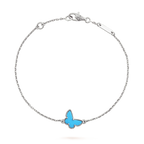??Loco?¡¥BUTTERFLY TURQUOISE BUTTERFLY BRACELET SILVER