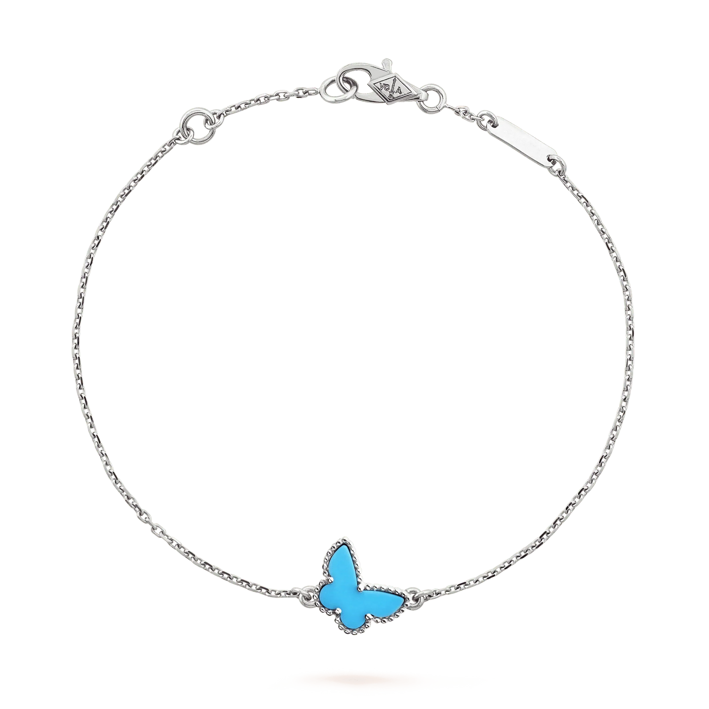 [moco jewelrys]Türkisfarbenes Schmetterlingsarmband aus Silber