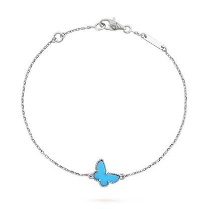 [moco jewelrys]Türkisfarbenes Schmetterlingsarmband aus Silber