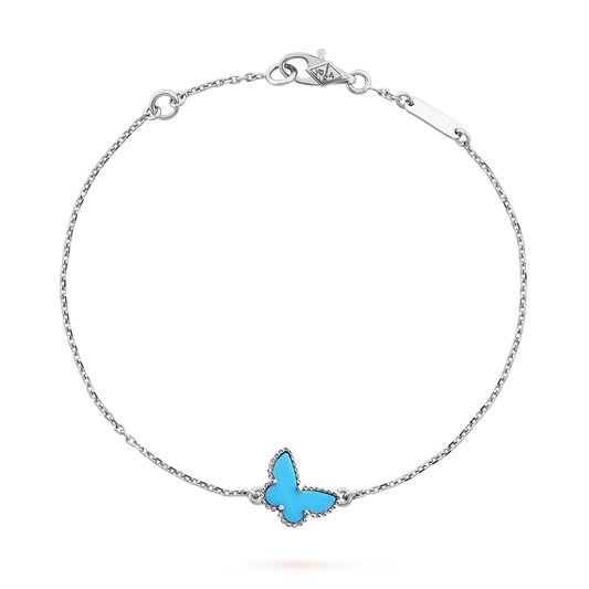 [moco jewellerys]バタフライ ターコイズ バタフライ ブレスレット シルバー