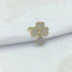 ??Loco?¡¥SWEET CLOVER WHITE MOP RING