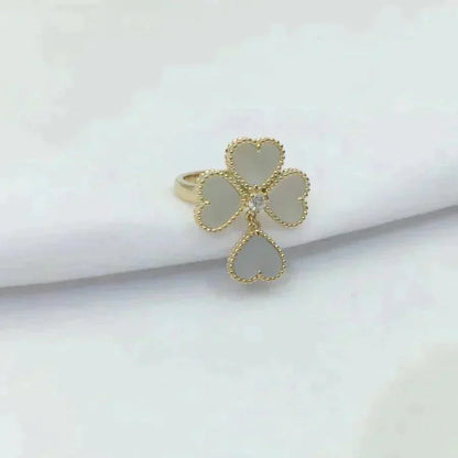 [moco jewelrys]SWEET CLOVER WHITE MOP RING